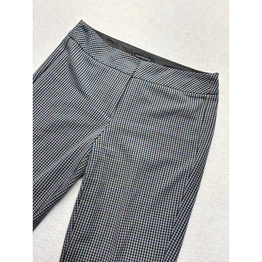 Counterparts Professional Dress Pants Dark Academia Checkered Stretch 12 Office - Picture 2 of 9